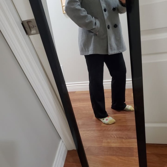 Old Navy Wool (38%) Blend Light Pea Coat Large 38-40 bust - Picture 4 of 6